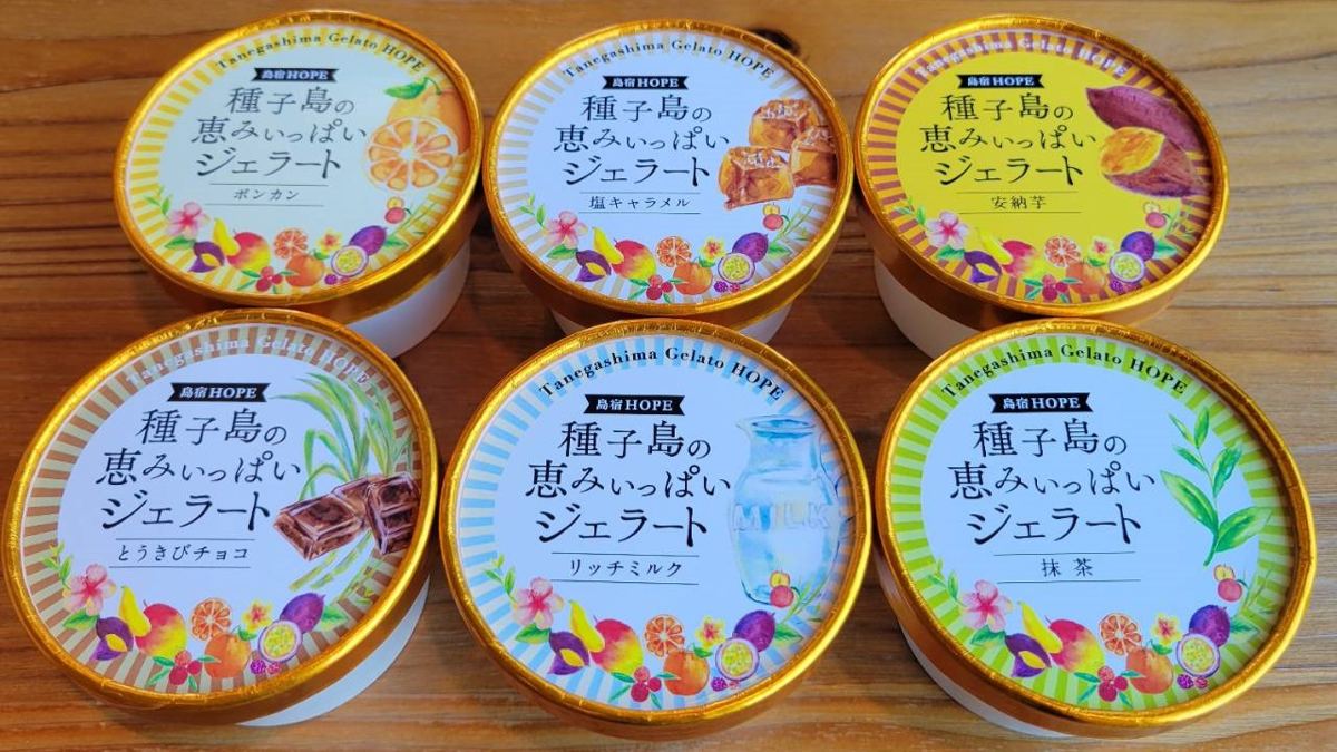 種子島の恵みいっぱいジェラートのカップ